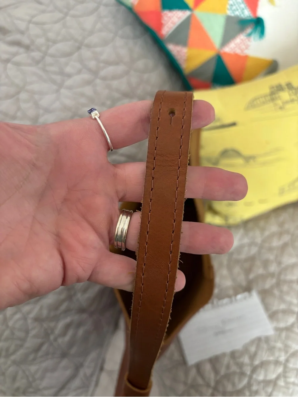 Portland Leather large Kangaroo bag in Honey